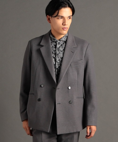 MONSIEUR NICOLE(ムッシュニコル)の「ブラッシュメルトン ジャージージャケット(テーラードジャケット・メンズ・ブラック/グレー・MEDIUM/LARGE/X-LARGE)」の10枚目の写真