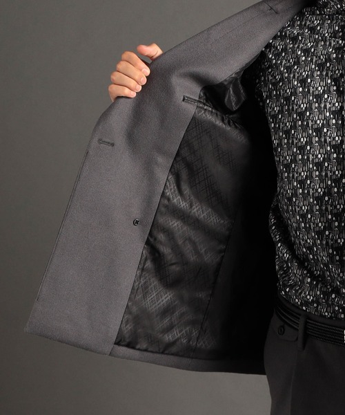 MONSIEUR NICOLE(ムッシュニコル)の「ブラッシュメルトン ジャージージャケット(テーラードジャケット・メンズ・ブラック/グレー・MEDIUM/LARGE/X-LARGE)」の18枚目の写真