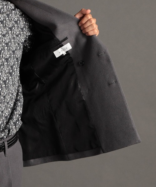 MONSIEUR NICOLE(ムッシュニコル)の「ブラッシュメルトン ジャージージャケット(テーラードジャケット・メンズ・ブラック/グレー・MEDIUM/LARGE/X-LARGE)」の19枚目の写真