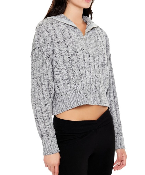 FOREVER 21（フォーエバー トゥエンティーワン）の「ハーフジップニットプルオーバー（スウェット・レディース・ブルー/ブラック・SMALL/MEDIUM）」の8枚目の写真