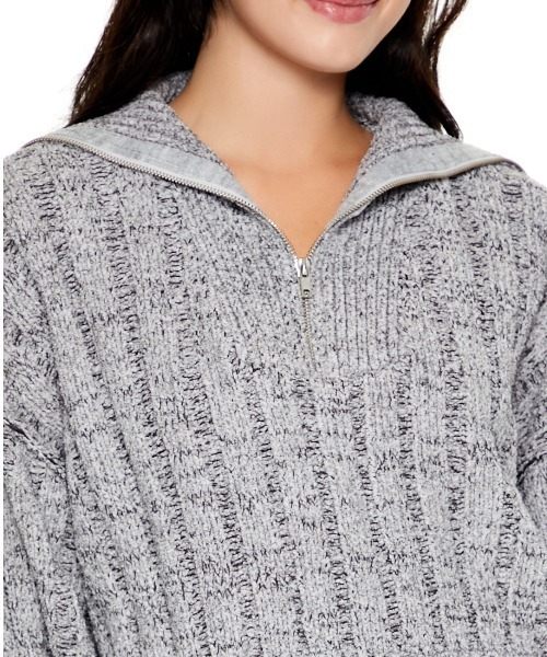 FOREVER 21（フォーエバー トゥエンティーワン）の「ハーフジップニットプルオーバー（スウェット・レディース・ブルー/ブラック・SMALL/MEDIUM）」の10枚目の写真