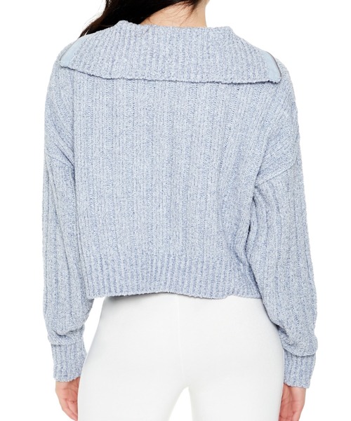 FOREVER 21（フォーエバー トゥエンティーワン）の「ハーフジップニットプルオーバー（スウェット・レディース・ブルー/ブラック・SMALL/MEDIUM）」の5枚目の写真