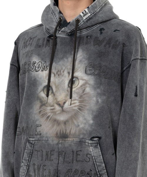 MIHARA YASUHIRO 国内買付 Bleached Cat Print Hoodie 29320776_59081090_600.jpg