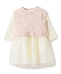 petit main（プティマイン）の「ベストつきOPロンパース（ロンパース）」
