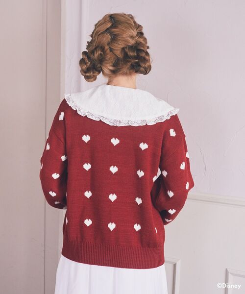 Disney（ディズニー）の「ミニー/ジャガードニットプルオーバー（ニット/セーター・レディース・オフホワイト/レッド・FREE）」の7枚目の写真