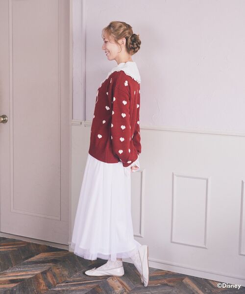 Disney（ディズニー）の「ミニー/ジャガードニットプルオーバー（ニット/セーター・レディース・オフホワイト/レッド・FREE）」の12枚目の写真