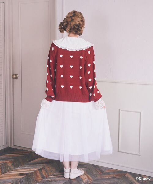 Disney（ディズニー）の「ミニー/ジャガードニットプルオーバー（ニット/セーター・レディース・オフホワイト/レッド・FREE）」の13枚目の写真