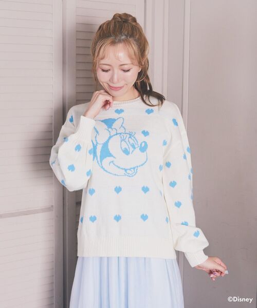 Disney（ディズニー）の「ミニー/ジャガードニットプルオーバー（ニット/セーター・レディース・オフホワイト/レッド・FREE）」の14枚目の写真