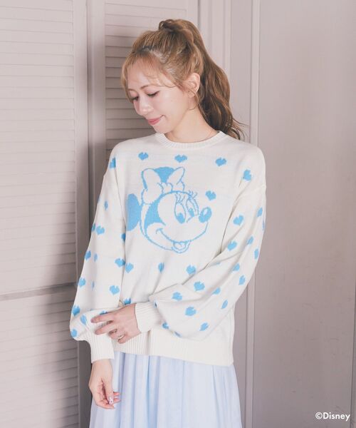 Disney（ディズニー）の「ミニー/ジャガードニットプルオーバー（ニット/セーター・レディース・オフホワイト/レッド・FREE）」の16枚目の写真