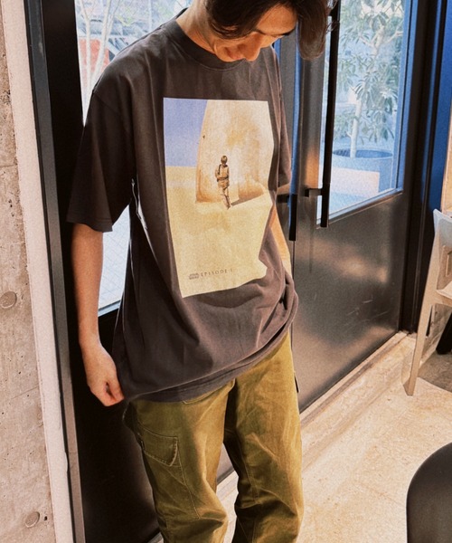 STAR WARS(スターウォーズ)の「『スター・ウォーズ/STARWARS』"""The Phantom Menace"" T-Shirt" 半袖プリントT-シャツ ビックシルエット ピグメント加工 ヴィンテージライク(Tシャツ/カットソー・メンズ・チャコール/ホワイト・X-LARGE/LARGE/MEDIUM)」の7枚目の写真