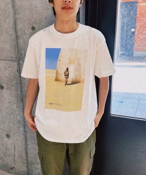 STAR WARS(スターウォーズ)の「『スター・ウォーズ/STARWARS』"""The Phantom Menace"" T-Shirt" 半袖プリントT-シャツ ビックシルエット ピグメント加工 ヴィンテージライク(Tシャツ/カットソー・メンズ・チャコール/ホワイト・X-LARGE/LARGE/MEDIUM)」の4枚目の写真