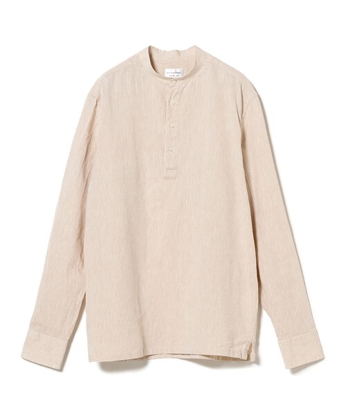 GUY ROVER バンドカラープルオーバーシャツ 別注】GUY ROVER / リネンコットン バンドカラー プルオーバー