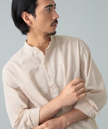 BRILLA per il gusto（ブリッラペルイルグースト）の「【別注】GUY ROVER / リネンコットン バンドカラー プルオーバーシャツ（シャツ/ブラウス）」