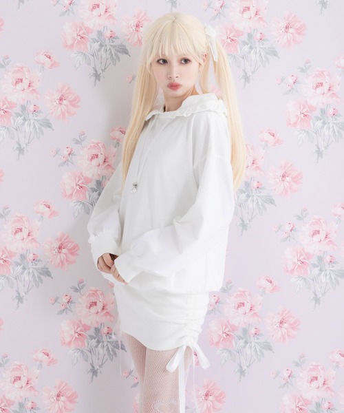 DearMyLoveRose(ディアマイラブローズ)の「選べるデザインゆるピタドロストワンピース(ワンピース・レディース・ブラック/ホワイト/ホワイト系その他/ブラック系その他/ベビーピンク/ピンク系その他・MEDIUM/LARGE/LL/3L)」の8枚目の写真
