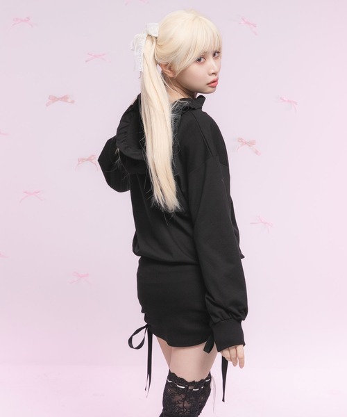 DearMyLoveRose(ディアマイラブローズ)の「選べるデザインゆるピタドロストワンピース(ワンピース・レディース・ブラック/ホワイト/ホワイト系その他/ブラック系その他/ベビーピンク/ピンク系その他・MEDIUM/LARGE/LL/3L)」の15枚目の写真