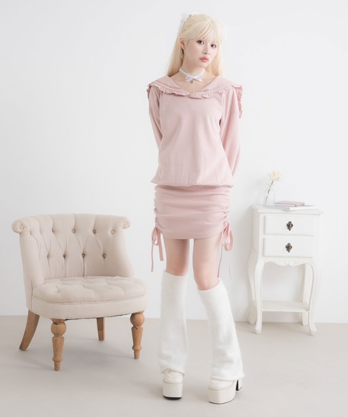 DearMyLoveRose(ディアマイラブローズ)の「選べるデザインゆるピタドロストワンピース(ワンピース・レディース・ブラック/ホワイト/ホワイト系その他/ブラック系その他/ベビーピンク/ピンク系その他・MEDIUM/LARGE/LL/3L)」の17枚目の写真