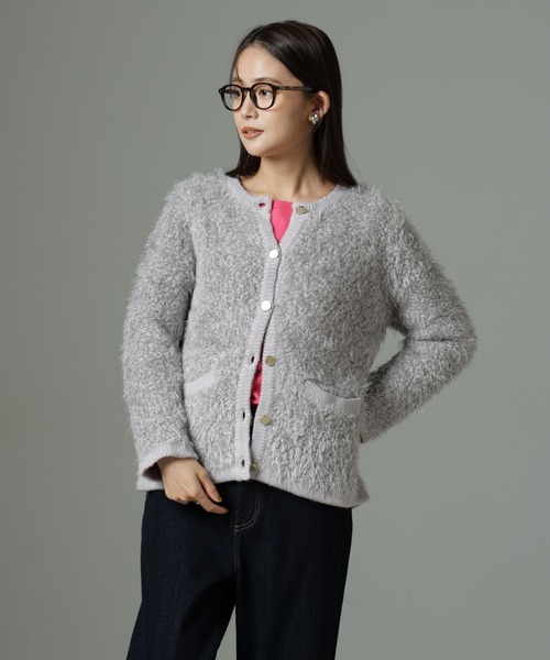 セール】ラメシャギーニットジャケットカーディガン（カーディガン