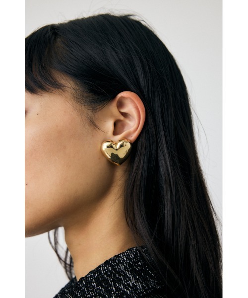 MOUSSY（マウジー）の「BIG HEART イヤリング（イヤリング・レディース・シルバー/ゴールド・FREE）」の3枚目の写真