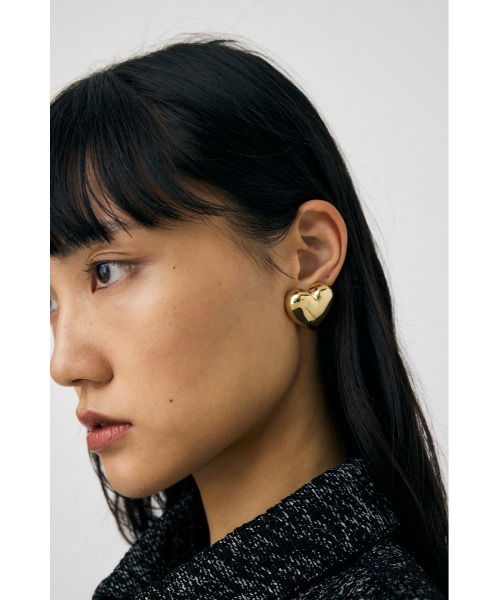 MOUSSY（マウジー）の「BIG HEART イヤリング（イヤリング・レディース・シルバー/ゴールド・FREE）」の4枚目の写真