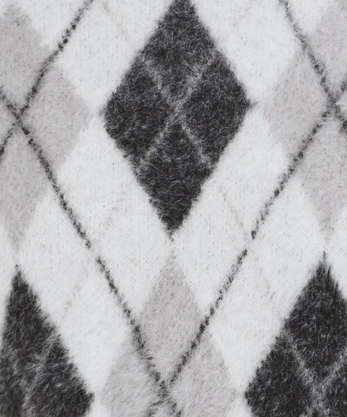 index（インデックス）の「◆アーガイルチェックフェザーニット【洗濯機洗い可】（ニット/セーター・レディース・ブルー系6/ベージュ系1/ブラック系1・00）」の20枚目の写真