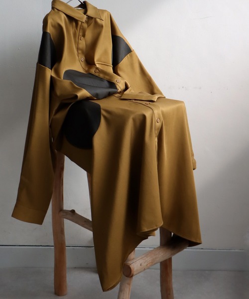 antiqua（アンティカ）の「ドット柄シャツワンピース（シャツワンピース・レディース・マスタード・ONESIZE）」の12枚目の写真