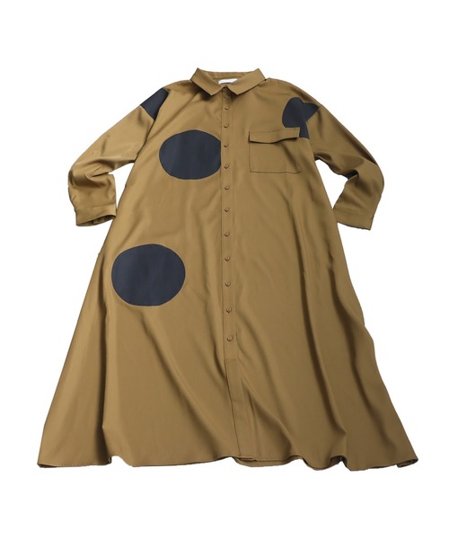 antiqua（アンティカ）の「ドット柄シャツワンピース（シャツワンピース・レディース・マスタード・ONESIZE）」の13枚目の写真