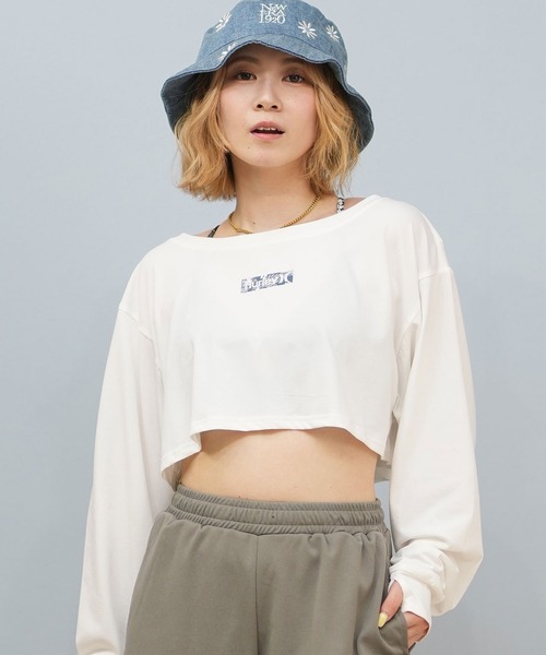 Hurley （ハーレー）の「Hurley/ハーレー ロンTラッシュガード/水陸両用/ショート丈 WALS251041（Tシャツ/カットソー・レディース・ホワイト/ブラック・M/S）」の2枚目の写真