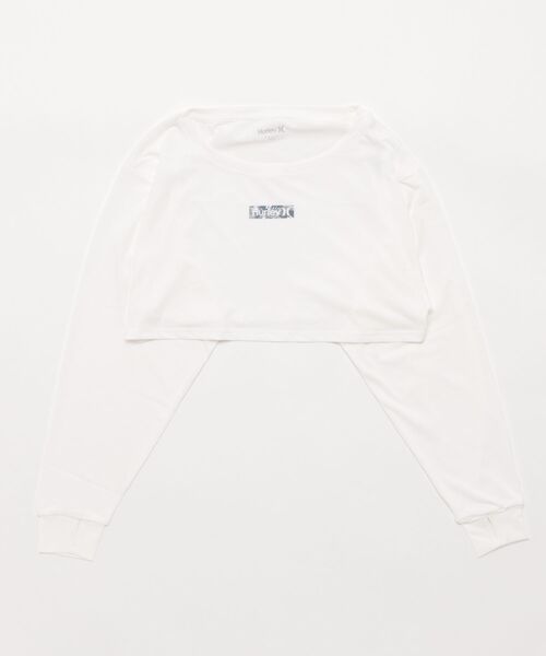 Hurley （ハーレー）の「Hurley/ハーレー ロンTラッシュガード/水陸両用/ショート丈 WALS251041（Tシャツ/カットソー・レディース・ホワイト/ブラック・M/S）」の11枚目の写真