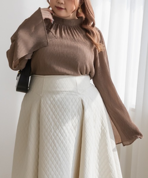 シアー楊柳袖スリットブラウス（シャツ/ブラウス）｜CLETTE（クレット） 5,320円