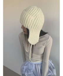 Didot.showroom | イヤーフラットビーニー02(ニットキャップ/ビーニー)