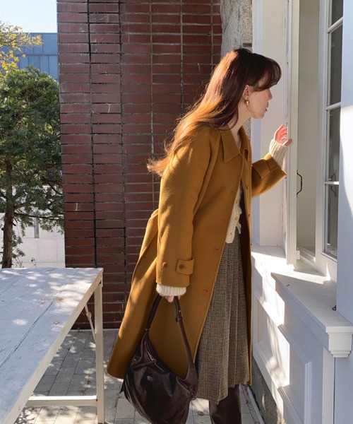 セール】ウールライクステンカラーロングコート（その他アウター