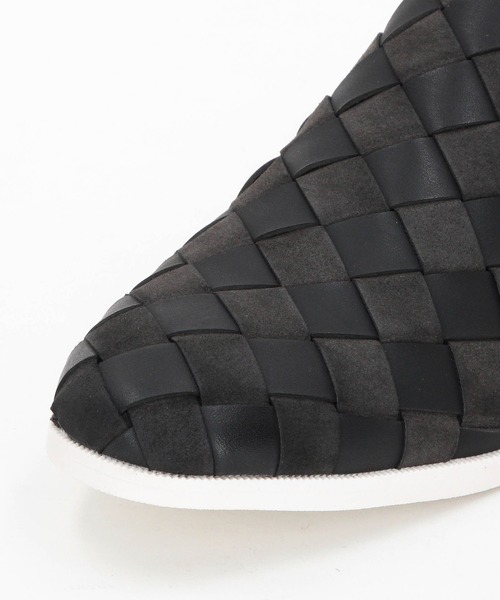 HIDEAWAYS NICOLE（ハイダウェイニコル）の「イントレスリッポンシューズ（スリッポン・メンズ・オフホワイト/ブラック/チャコールグレー・27.5cm/26.5cm/25.5cm）」の8枚目の写真