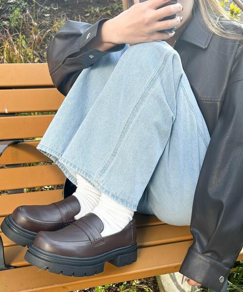 WEGO（ウィゴー）の「WEGO/コインローファー（ローファー・レディース・ブラウン/ブラック・MEDIUM/LARGE/SMALL）」の5枚目の写真