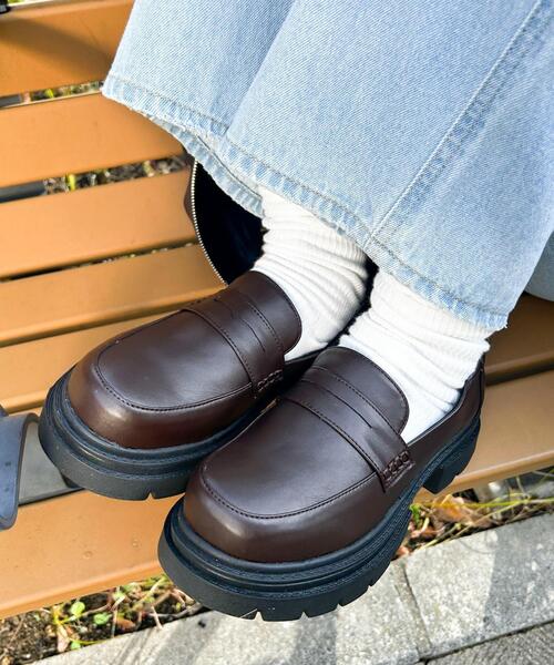 WEGO（ウィゴー）の「WEGO/コインローファー（ローファー・レディース・ブラウン/ブラック・MEDIUM/LARGE/SMALL）」の7枚目の写真