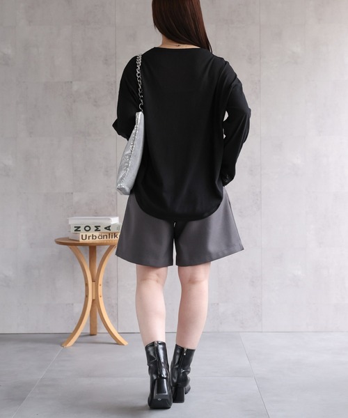 ap retro（アプレトロ）の「【選べる】シアートップス Tシャツ / オーバーサイズ（Tシャツ/カットソー・レディース・オレンジ/ネイビー/ホワイト/ブラック系その他/グレー/ブラック・FREE）」の21枚目の写真
