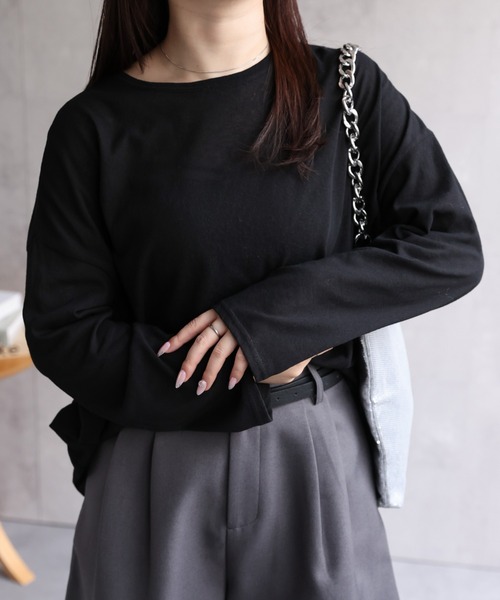 ap retro（アプレトロ）の「【選べる】シアートップス Tシャツ / オーバーサイズ（Tシャツ/カットソー・レディース・オレンジ/ネイビー/ホワイト/ブラック系その他/グレー/ブラック・FREE）」の17枚目の写真