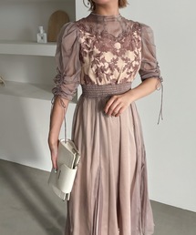 aity（アイティ）の「フラワーレースオーガンジーフレアドレス 結婚式 二次会 成人式 同窓会 パーティードレス オケージョンドレス お呼ばれワンピース（ドレス）」