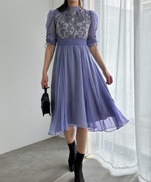 aity（アイティ）の「フラワーレースオーガンジーフレアドレス 結婚式 二次会 成人式 同窓会 パーティードレス オケージョンドレス お呼ばれワンピース（ドレス）」