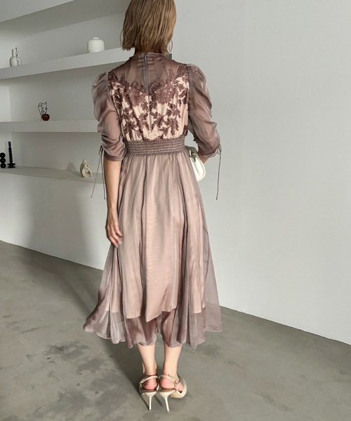 aity オケージョンドレス 二次会ドレス アイティ aity ケミカルレース×ハシゴレース切替ドレス 結婚式