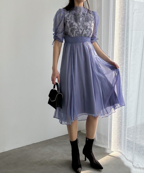 aity(アイティ)の「フラワーレースオーガンジーフレアドレス 結婚式 二次会 成人式 同窓会 パーティードレス オケージョンドレス お呼ばれワンピース(ドレス・レディース・ピンク系その他/ブラック/ライトカーキ/グレイッシュブルー・38(M))」の17枚目の写真