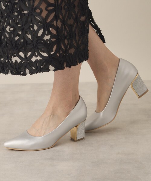ITS'DEMO（イッツデモ）の「【ラメヒール／抗菌防臭】ベーシックパンプス（パンプス・レディース・アイボリー/ブラック/シルバー・38/40）」の4枚目の写真