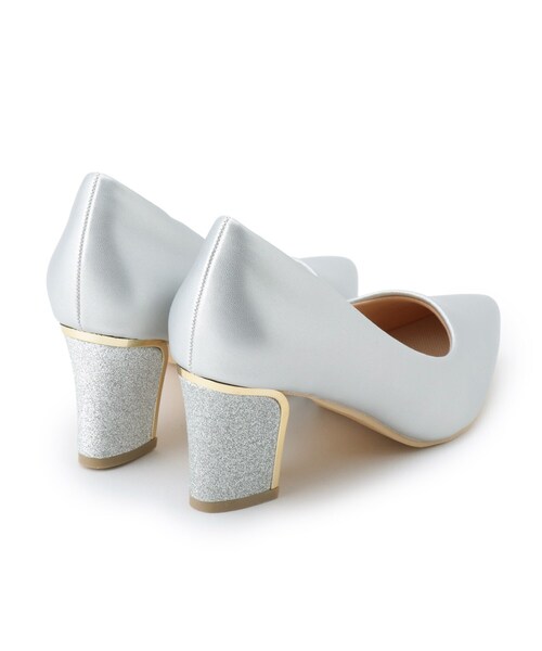 ITS'DEMO（イッツデモ）の「【ラメヒール／抗菌防臭】ベーシックパンプス（パンプス・レディース・アイボリー/ブラック/シルバー・38/40）」の7枚目の写真