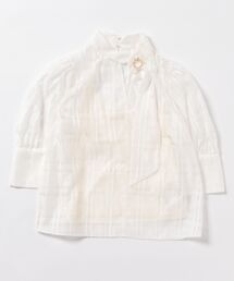 MERCURYDUO | ビジューブローチ付きチェックブラウス(シャツ/ブラウス)