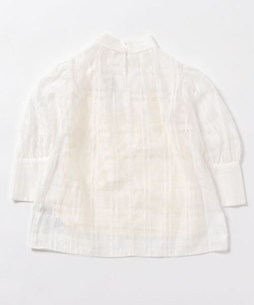 MERCURYDUO（マーキュリーデュオ）の「ビジューブローチ付きチェックブラウス（シャツ/ブラウス・レディース・オフホワイト・FREE）」の2枚目の写真