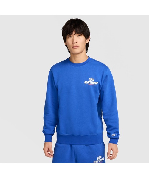 NIKE（ナイキ）の「ナイキ NIKE ナイキ クラブ BB クルー NSW GFX L/S トップ（スウェット・メンズ・ブルー/グレー/ネイビー/オレンジ・S/M/L/LL/3L）」の19枚目の写真