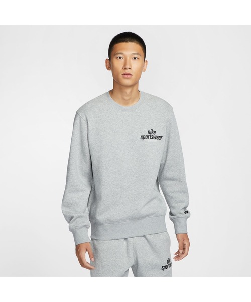NIKE（ナイキ）の「ナイキ NIKE ナイキ クラブ BB クルー NSW GFX L/S トップ（スウェット・メンズ・ブルー/グレー/ネイビー/オレンジ・S/M/L/LL/3L）」の5枚目の写真