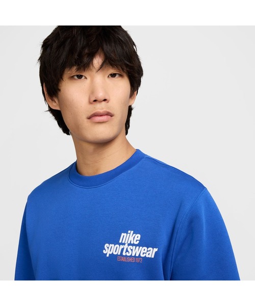 NIKE（ナイキ）の「ナイキ NIKE ナイキ クラブ BB クルー NSW GFX L/S トップ（スウェット・メンズ・ブルー/グレー/ネイビー/オレンジ・S/M/L/LL/3L）」の21枚目の写真