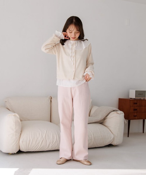 flower（フラワー）の「サニーバギーパンツ2（デニムパンツ・レディース・グリーン/ピンク/グレー・SMALL/MEDIUM）」の6枚目の写真