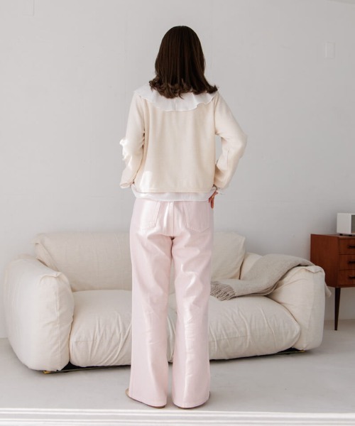 flower（フラワー）の「サニーバギーパンツ2（デニムパンツ・レディース・グリーン/ピンク/グレー・SMALL/MEDIUM）」の8枚目の写真