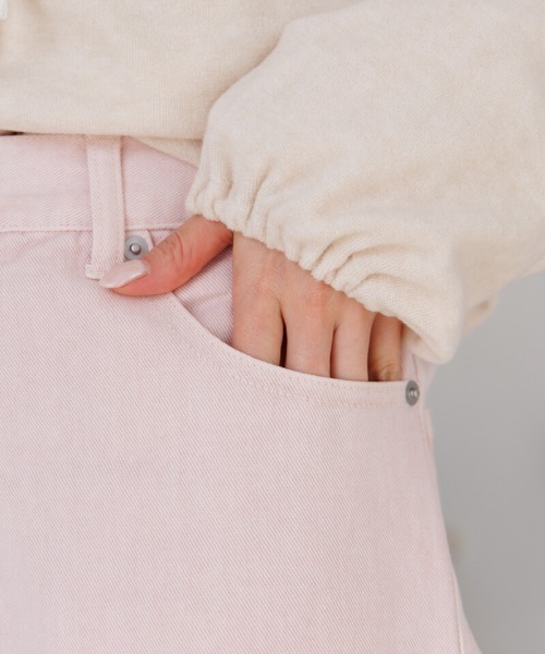 flower（フラワー）の「サニーバギーパンツ2（デニムパンツ・レディース・グリーン/ピンク/グレー・SMALL/MEDIUM）」の10枚目の写真